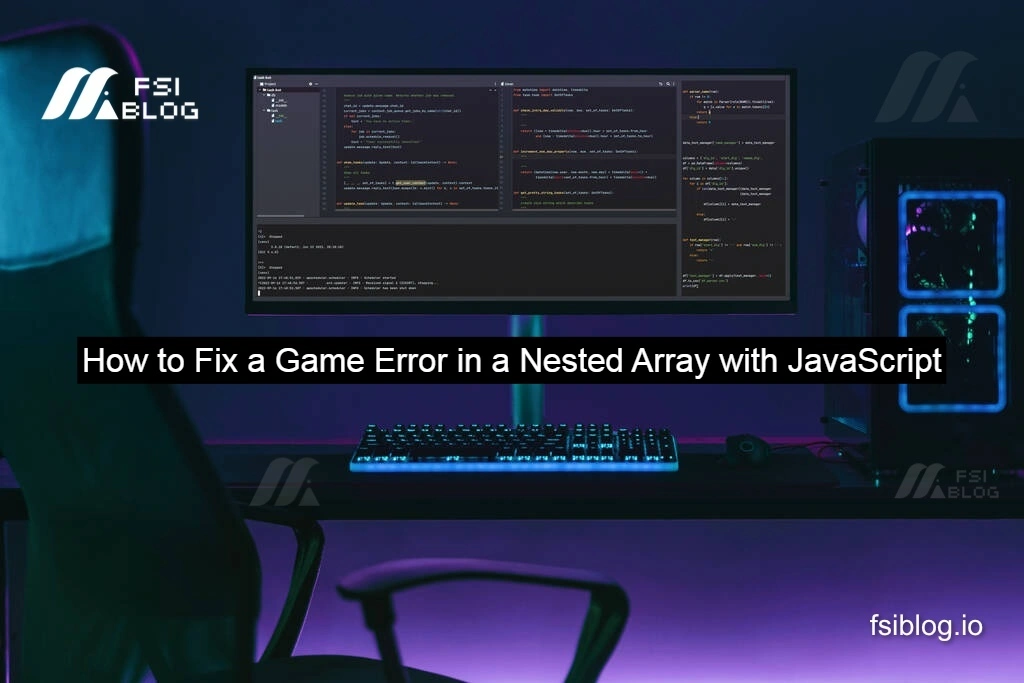 How to Fix a Game Error in a Nested Array with JavaScript
