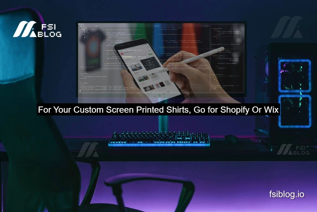 For Your Custom Screen Printed Shirts, Go for Shopify Or Wix 